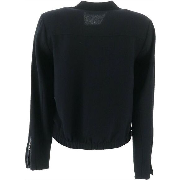 Lisa Rinna Zip Front Textured Bomber Jacket - Picture 5 of 7